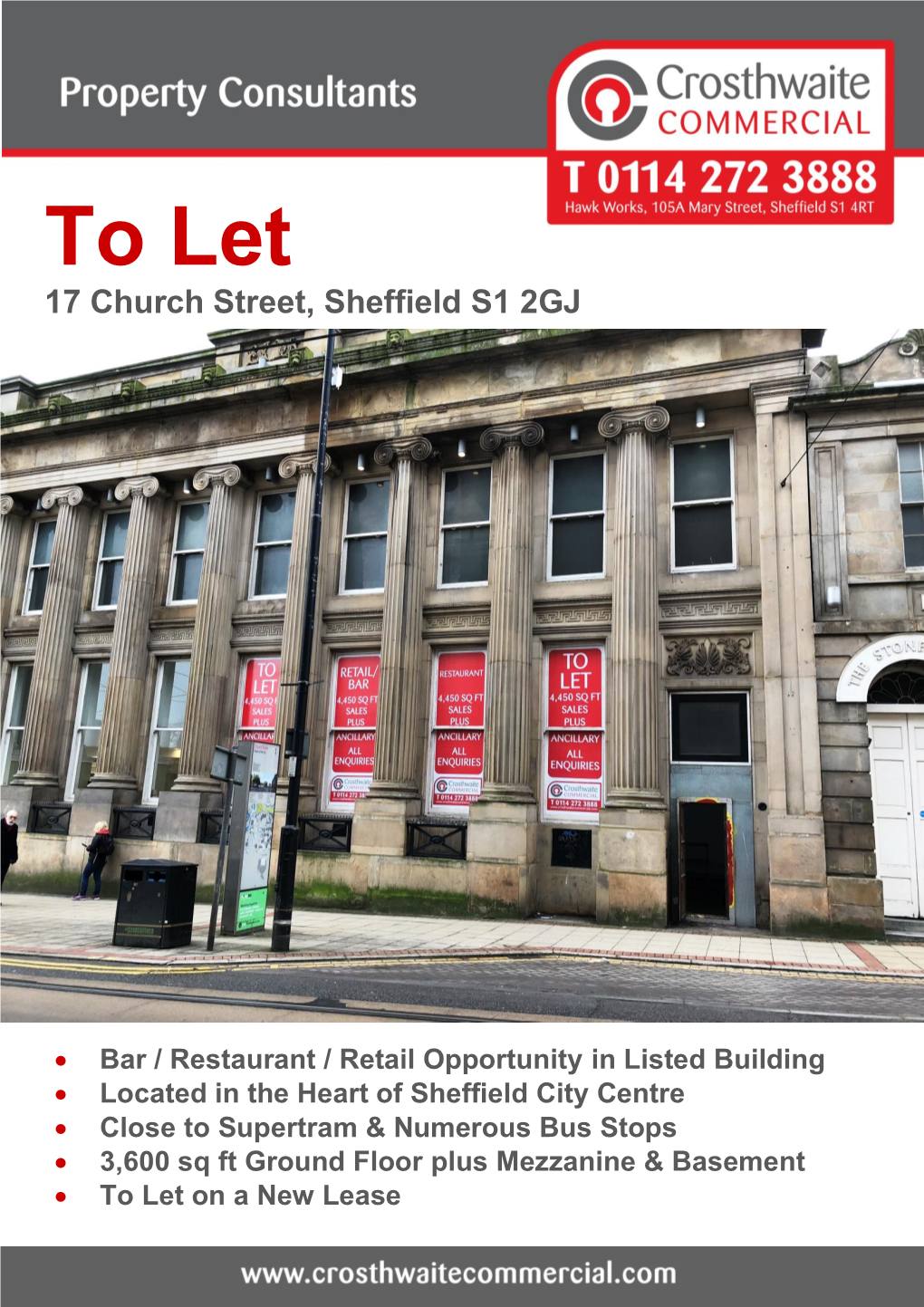 Bar / Restaurant / Retail Opportunity in Listed Building