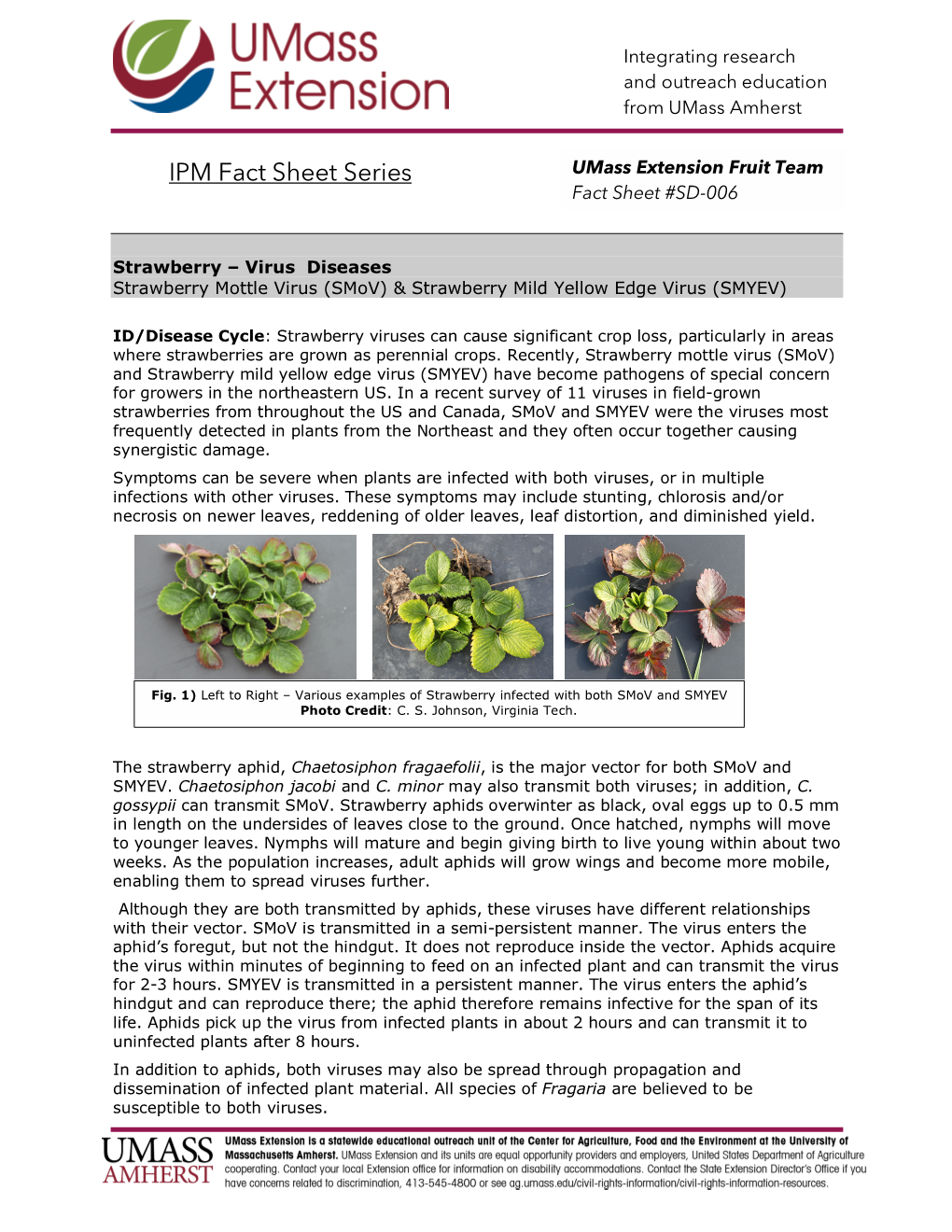 IPM Fact Sheet Series Umass Extension Fruit Team Fact Sheet #SD-006