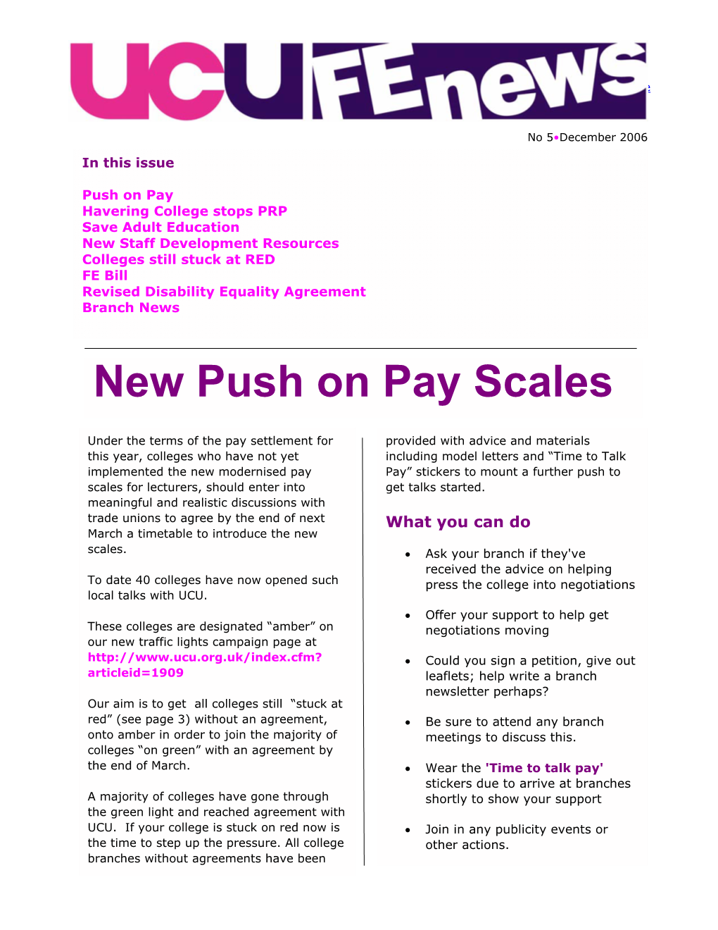New Push on Pay Scales