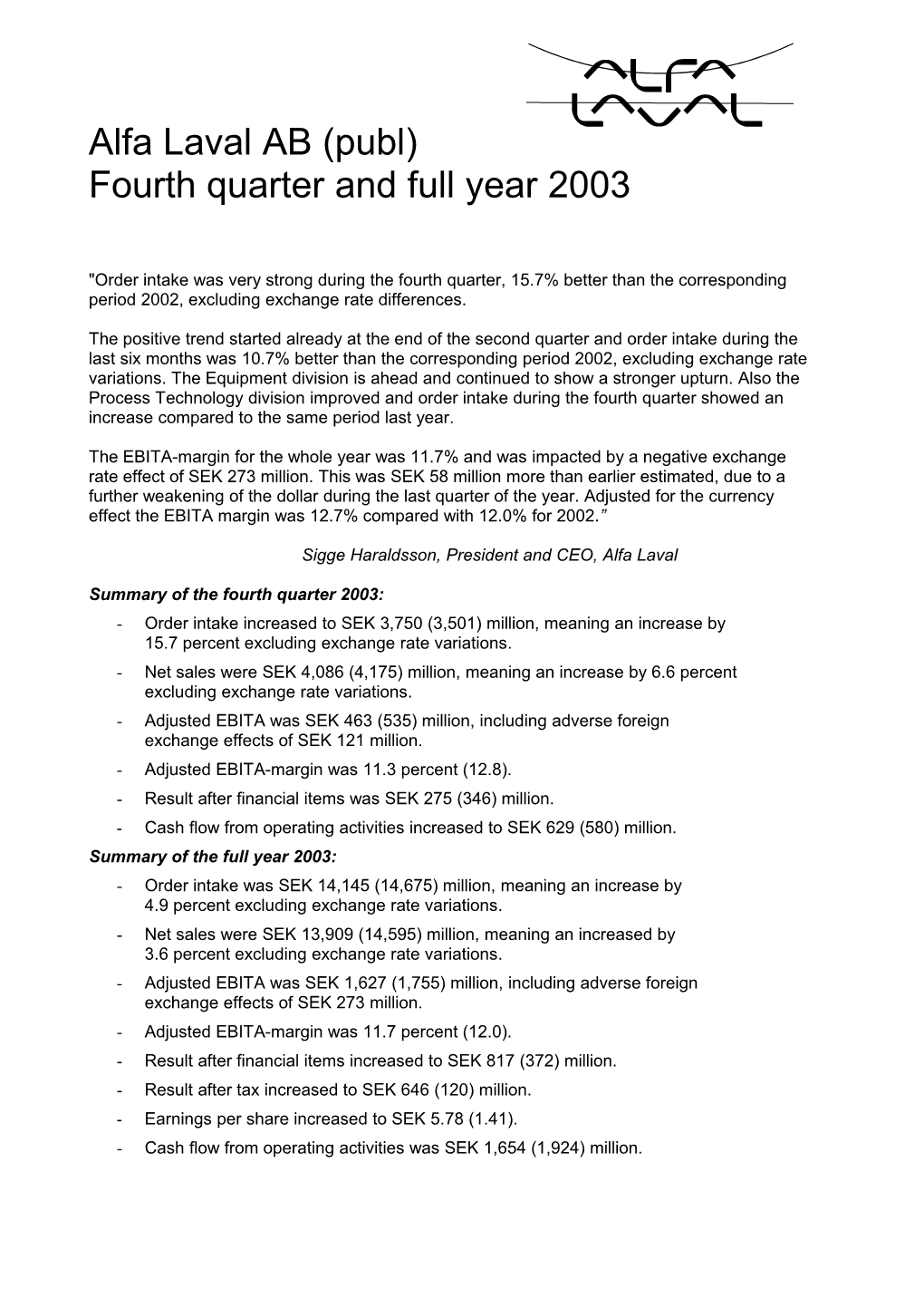 Tetra Laval Holdings AB