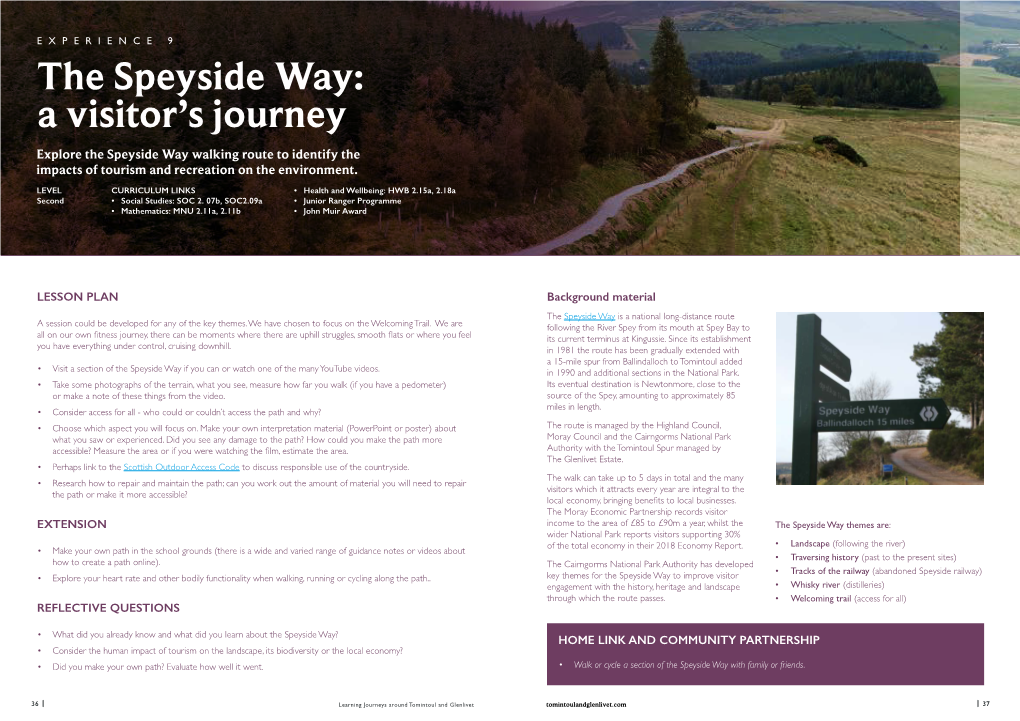 The Speyside Way: a Visitor's Journey