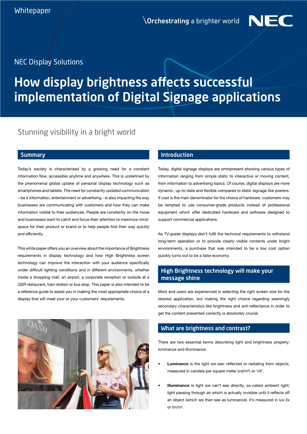 High Brightness Whitepaper