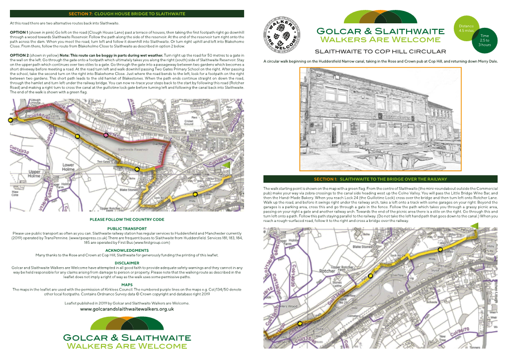 Slaithwaite to Cop Hill Circular Walk