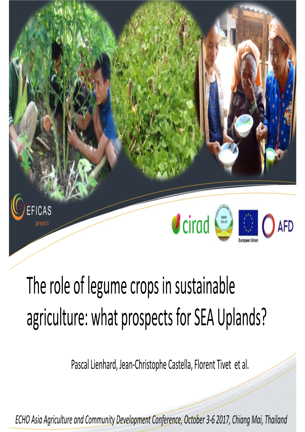 The Role of Legume Crops in Sustainable Agriculture: What Prospects for SEA Uplands?