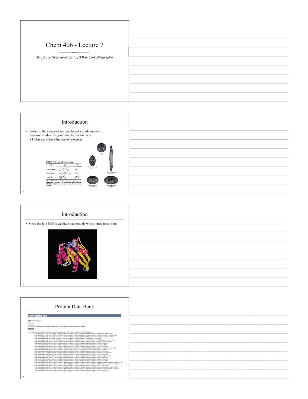 Chem 406 - Lecture 7