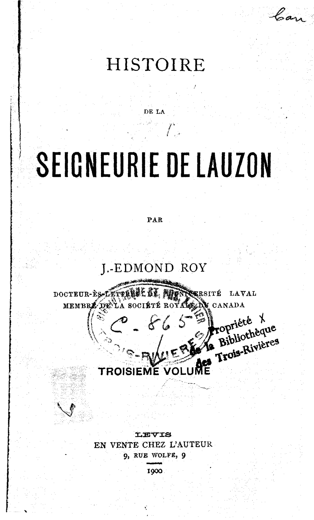 Seigneurie De Lauzon