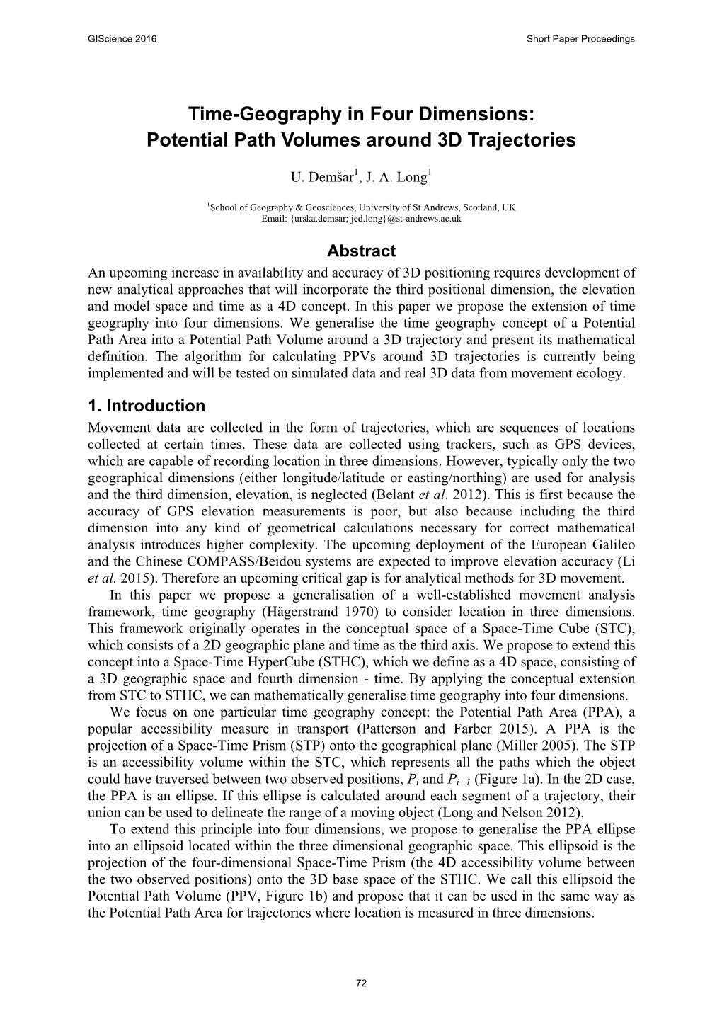 Time-Geography in Four Dimensions: Potential Path Volumes Around 3D Trajectories