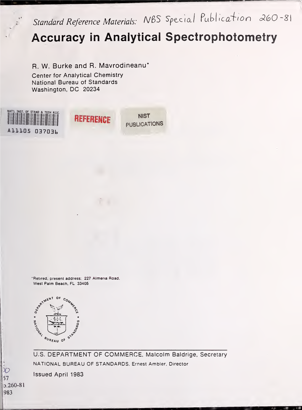 Accuracy in Analytical Spectrophotometry