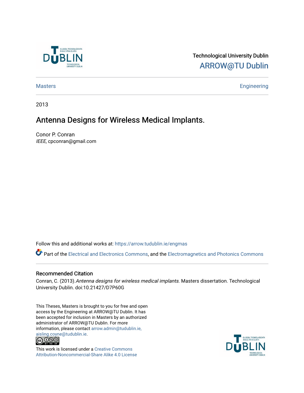 Antenna Designs for Wireless Medical Implants