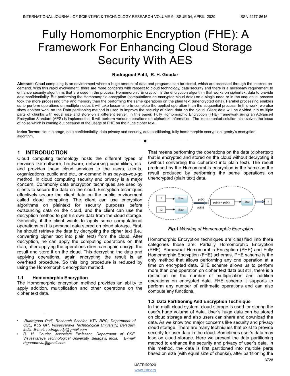 Fully Homomorphic Encryption (FHE): a Framework for Enhancing Cloud Storage Security with AES