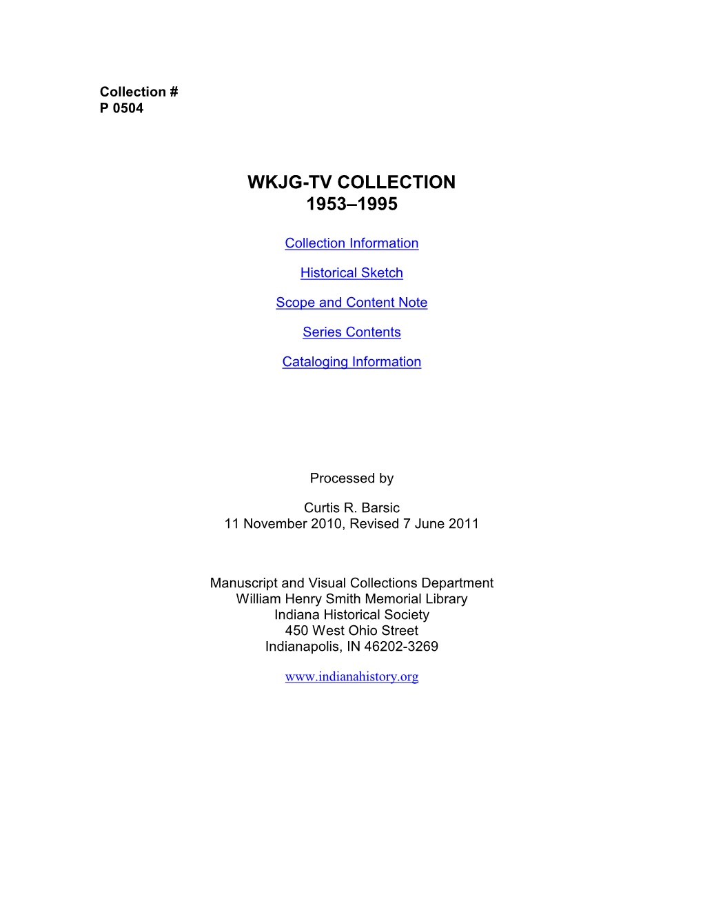 Wkjg-Tv Collection 1953–1995