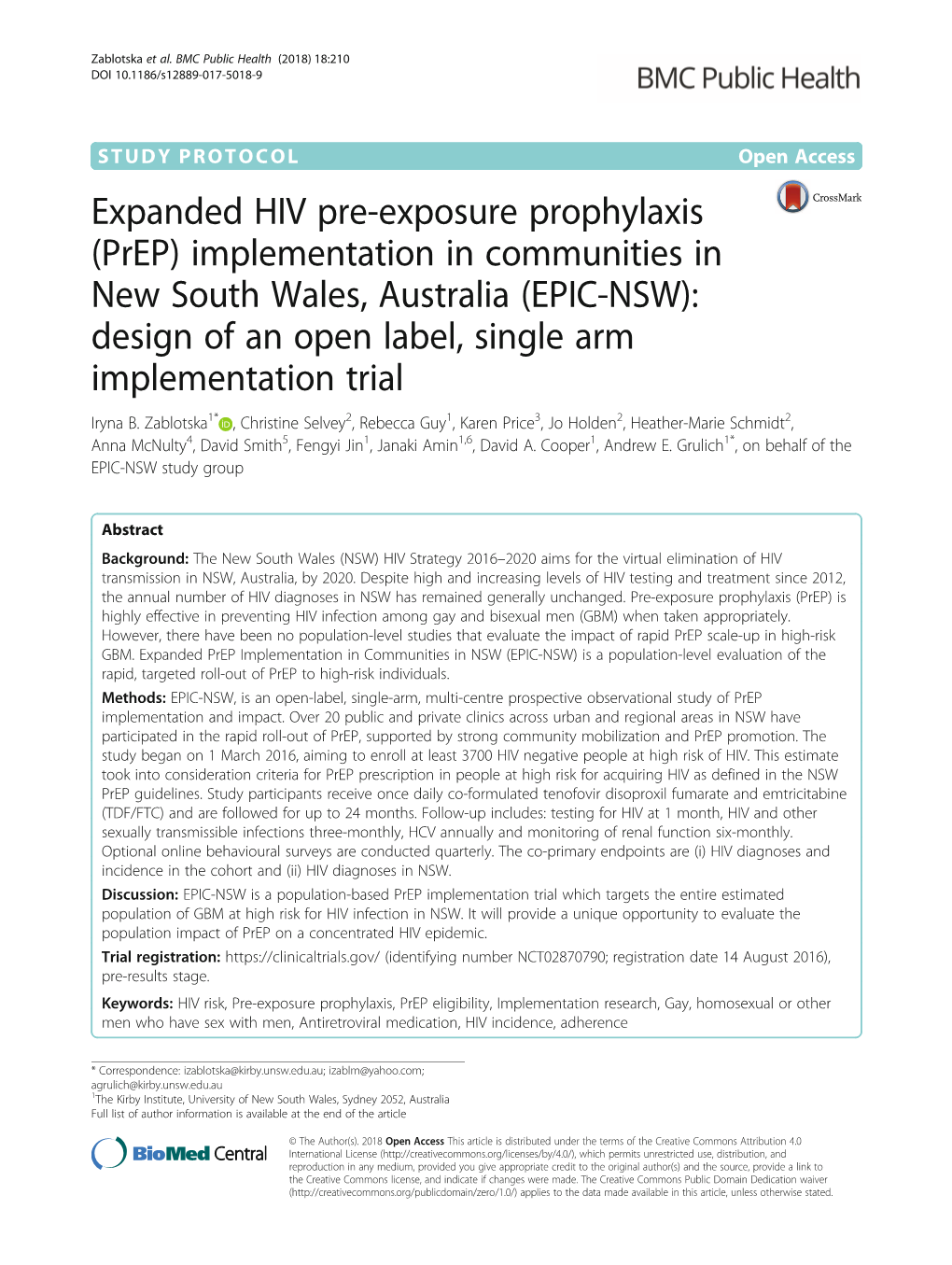 Expanded HIV Pre-Exposure Prophylaxis
