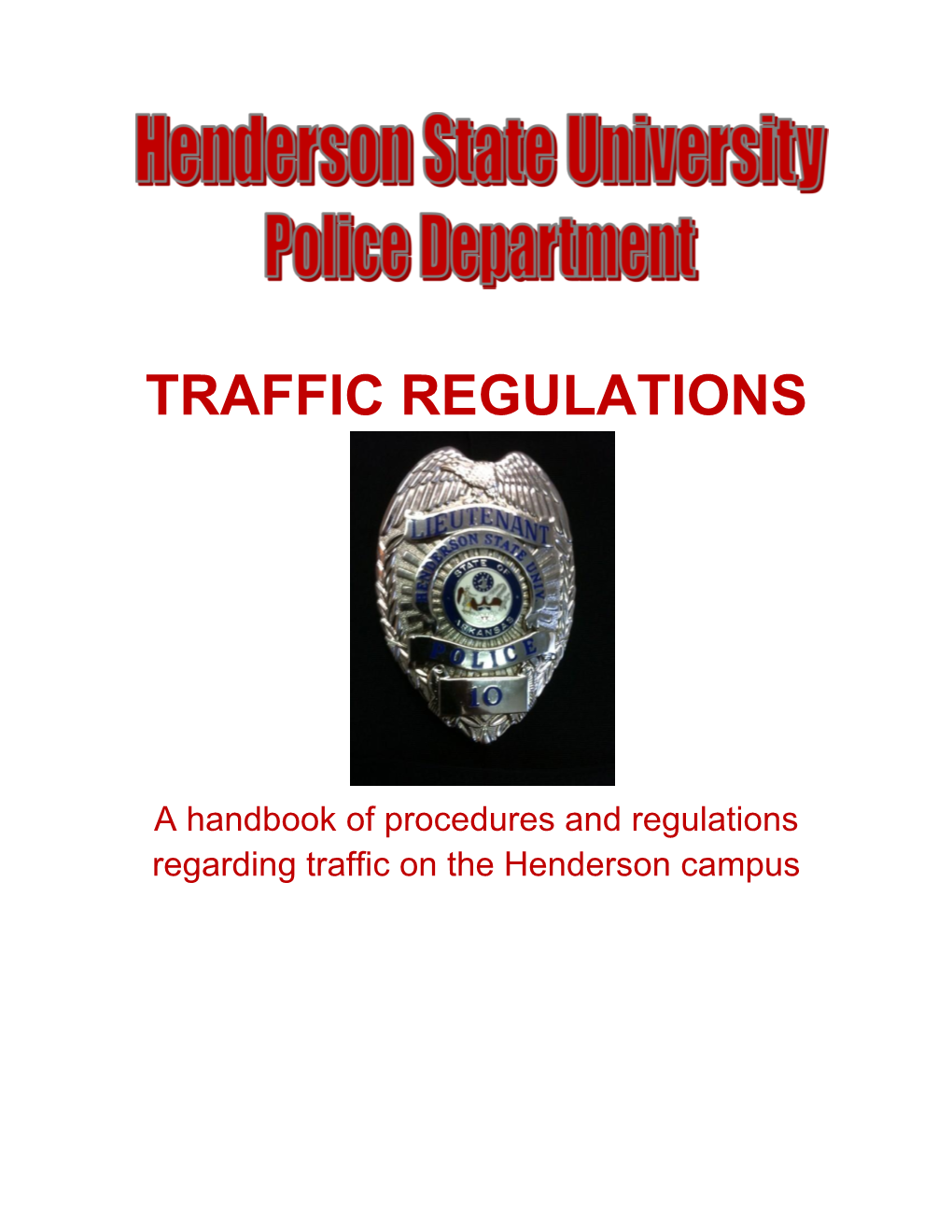 Traffic Regulations