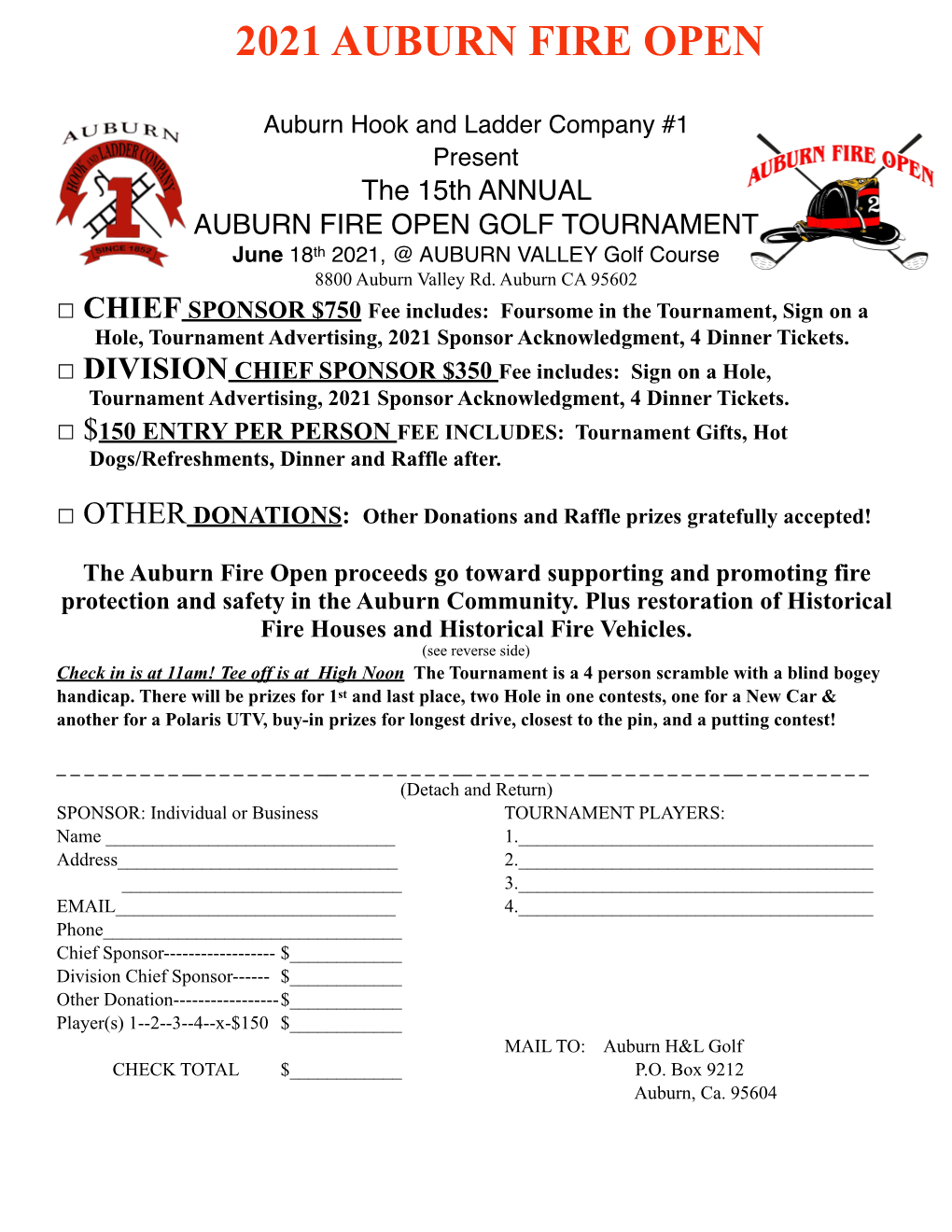 Auburn Fire Open 2021Signup