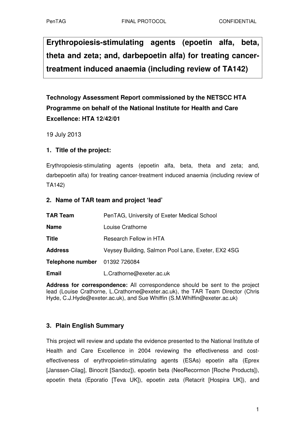 Erythropoiesis-Stimulating Agents (Epoetin Alfa, Beta, Theta and Zeta