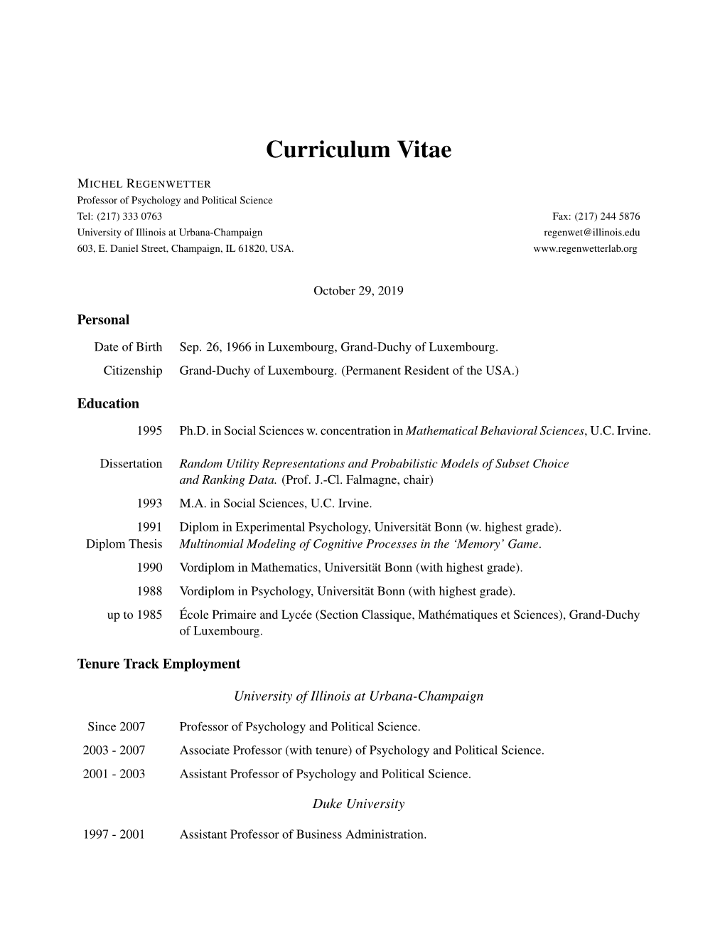 Curriculum Vitae