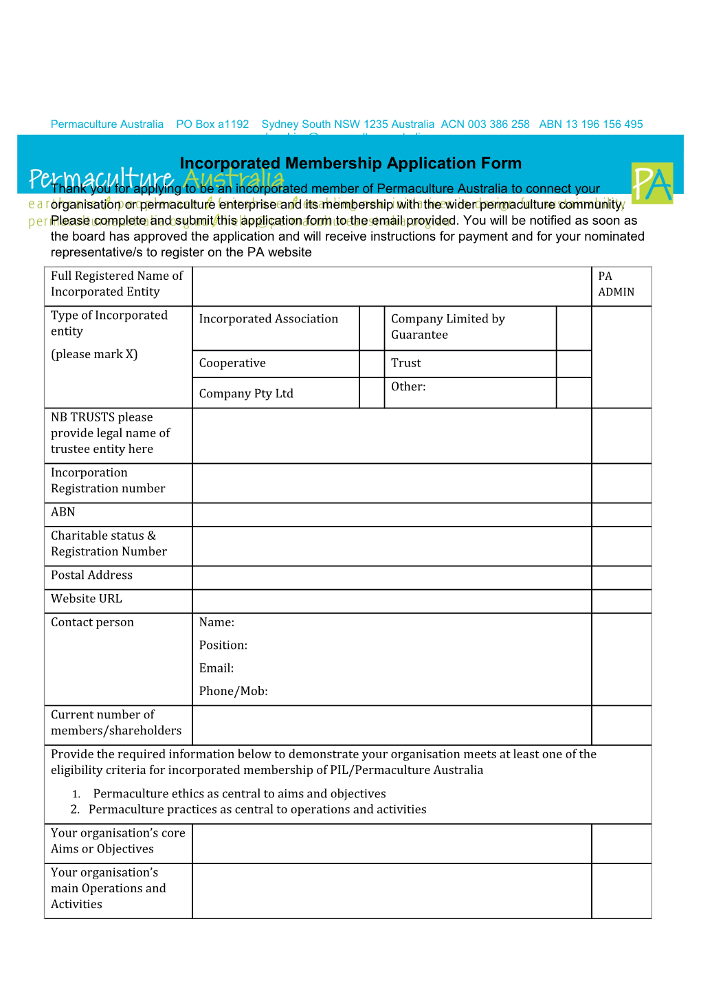 One-Page Cv for Participants in Website Project