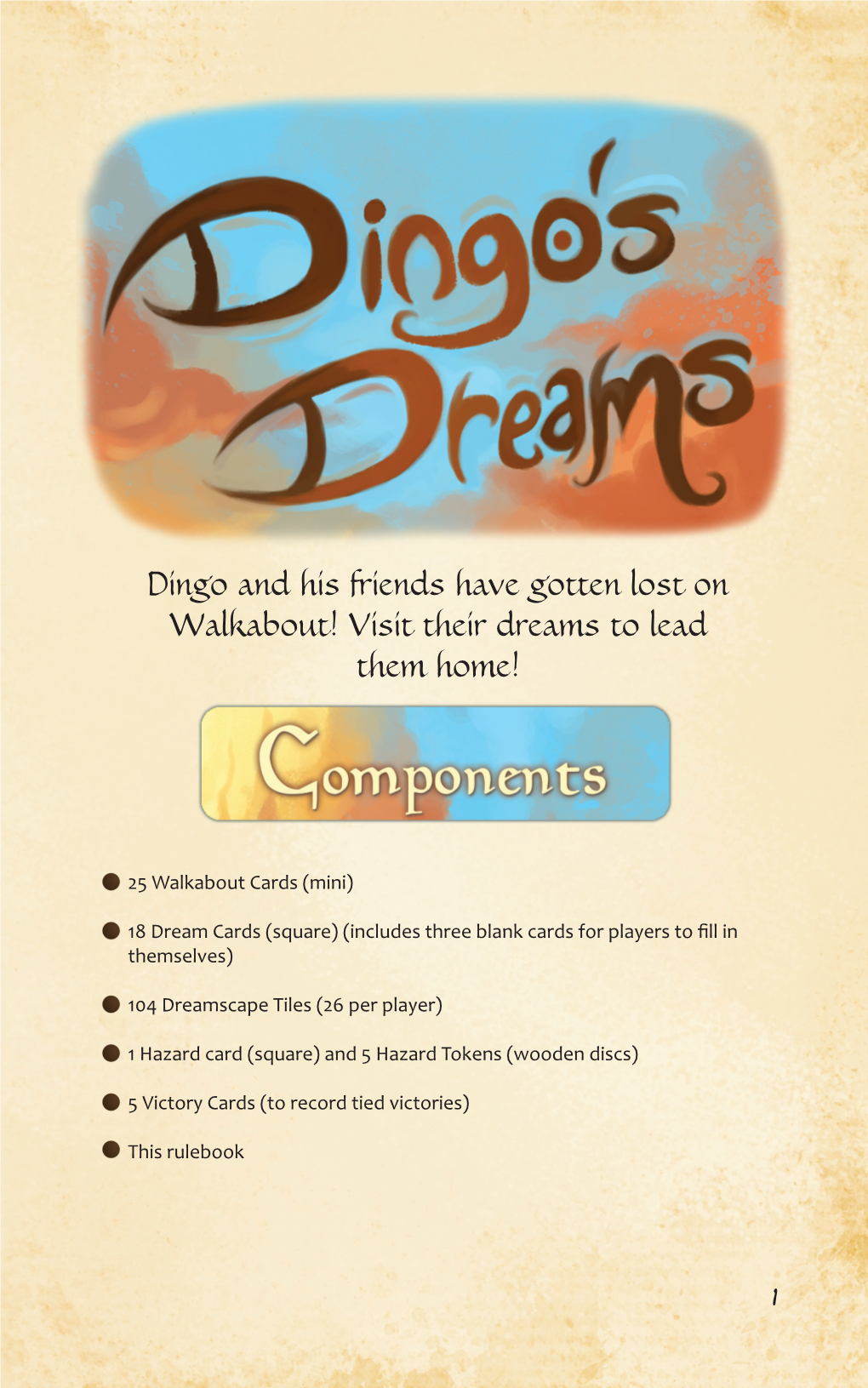Download Dingo's Dreams Rule Book