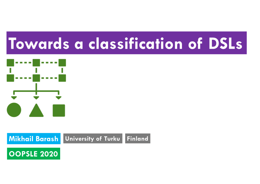 Towards a Classification of Dsls