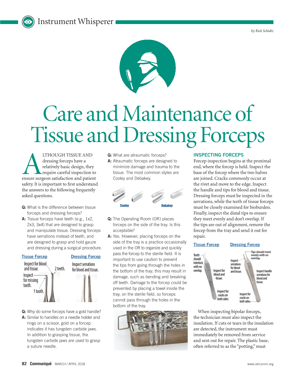 Care and Maintenance of Tissue and Dressing Forceps