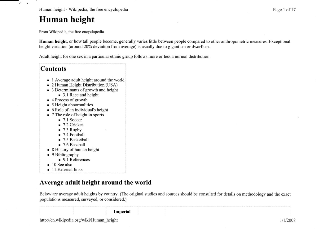 Human Height