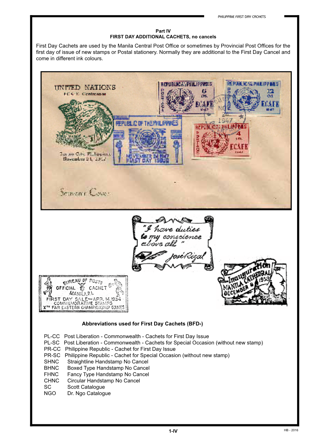 First Day Cachets Are Used by the Manila Central Post Office Or Sometimes by Provincial Post Offices for the First Day of Issue of New Stamps Or Postal Stationery