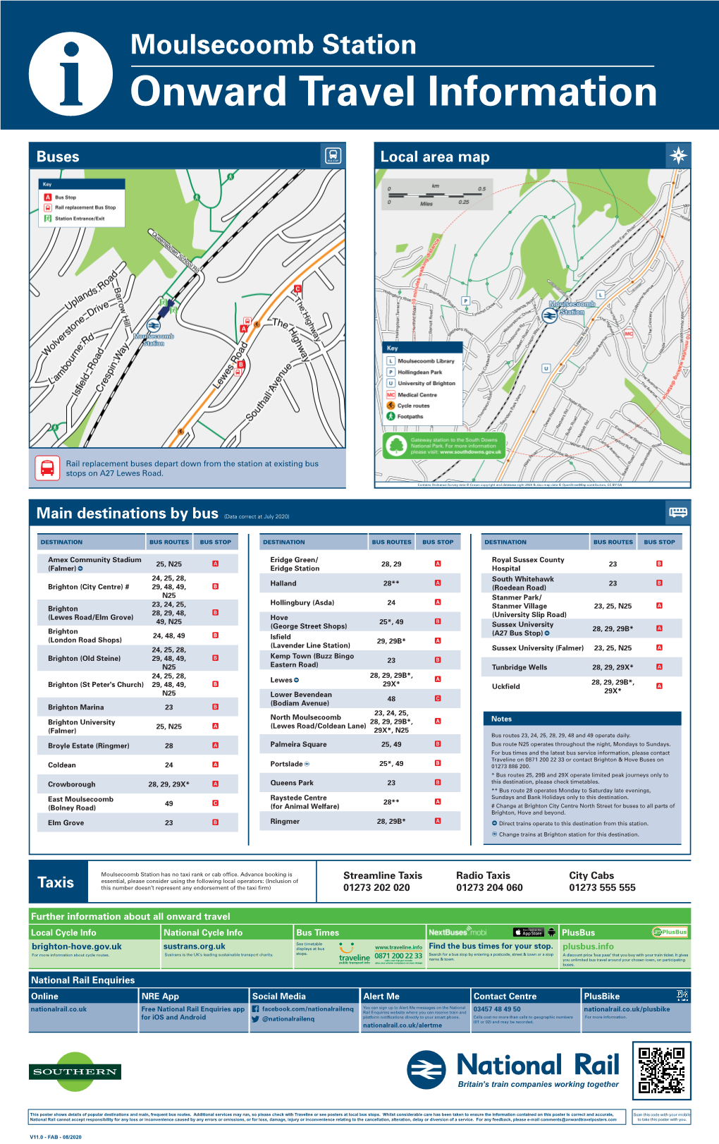 Moulsecoomb Station I Onward Travel Information Buses Local Area Map