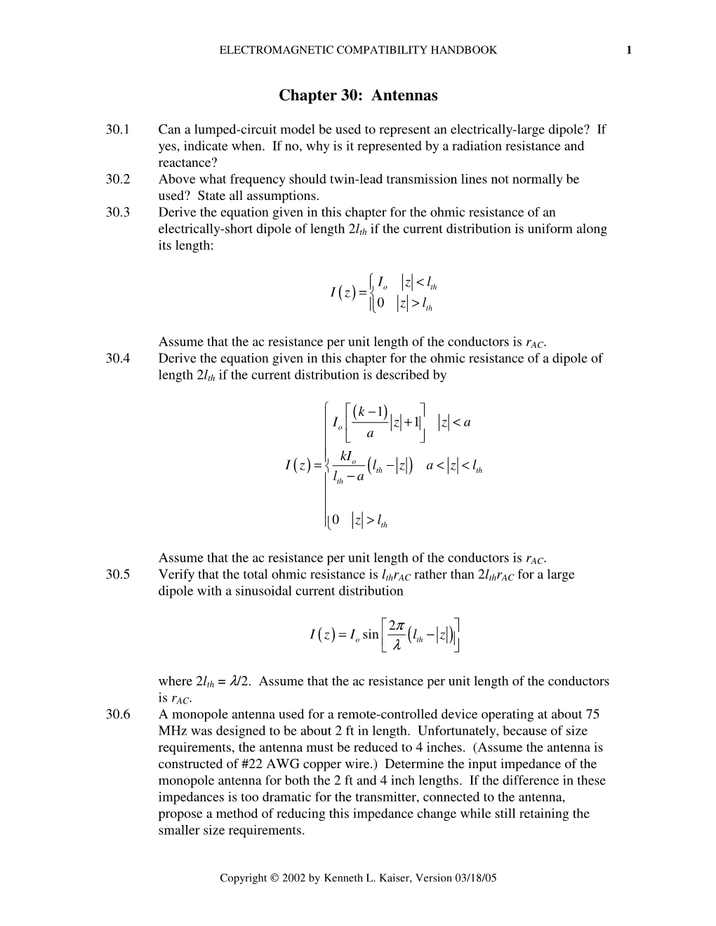 Chapter 30: Antennas