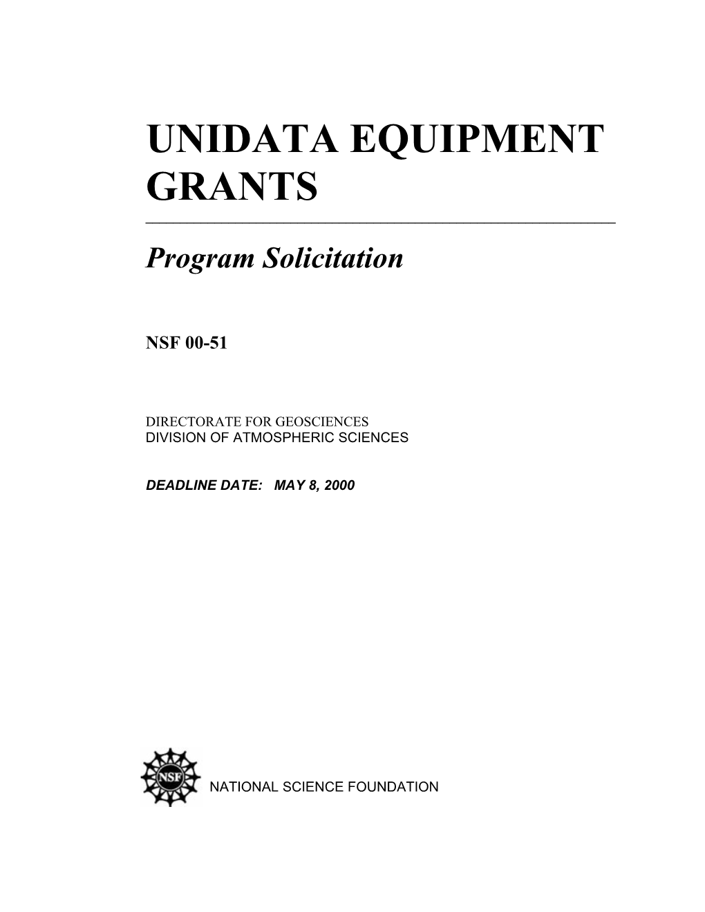 Funding Available for Unidata Equipment Grants