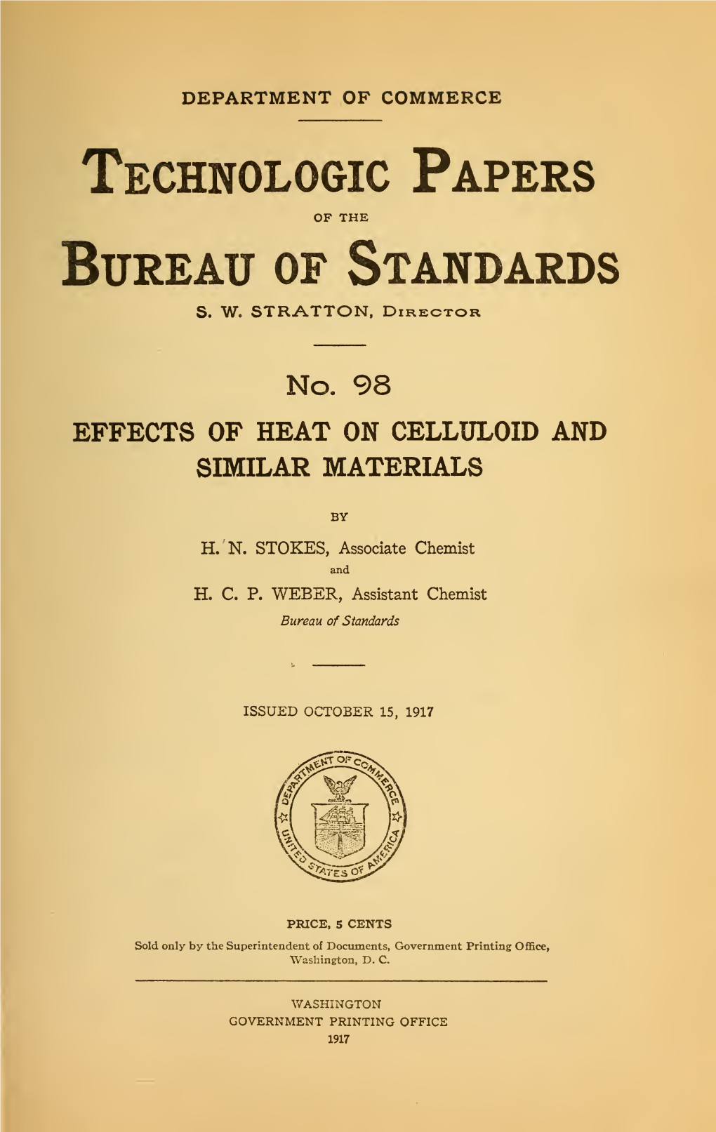 Effects of Heat on Celluloid and Similar Materials