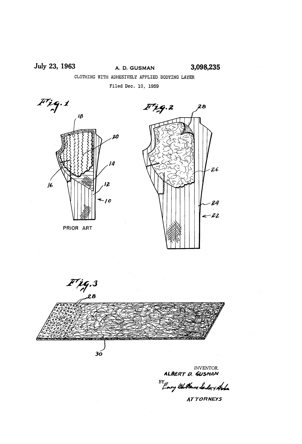 "Ey 4. 4.4% A77 Orneys 3,098,235 United States Patent Office Patented July 23, 1963 1