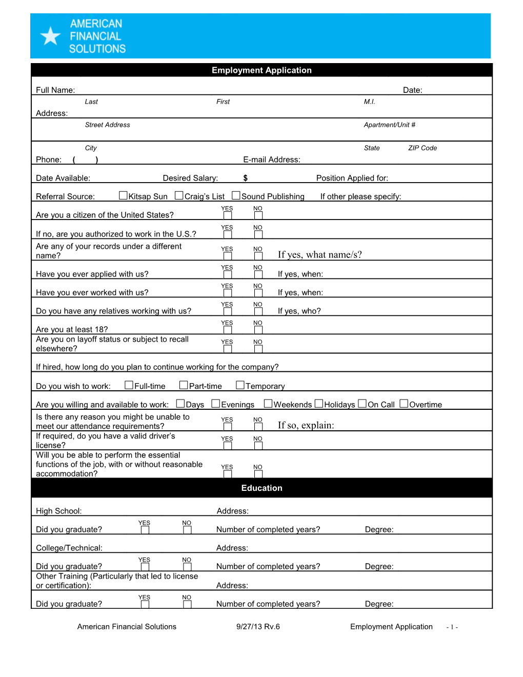 Employment Application s27