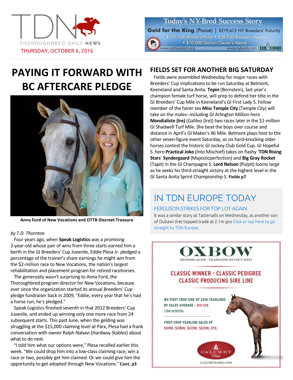 Paying It Forward with Bc Aftercare Pledge