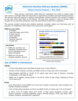 Electronic Nicotine Delivery Systems (ENDS) Use of ENDS in Connecticut