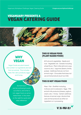 Vegan Catering Guide #Veganuaryworkplacechallenge