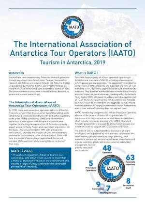 IAATO Fact Sheet: Tourism in Antarctica 2019 Download