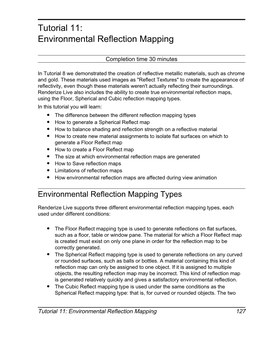 Environmental Reflection Mapping
