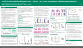 Support for a New Therapeutic Approach of Using a Low-Dose FGFR Tyrosine Kinase Inhibitor (Infigratinib) for Achondroplasia