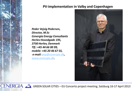 PV-Implementation in Valby and Copenhagen