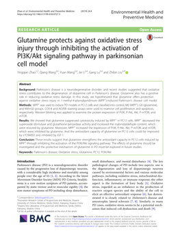 Glutamine Protects Against Oxidative Stress Injury Through Inhibiting The