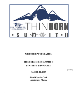 WSF Thinhorn Summit II Summary