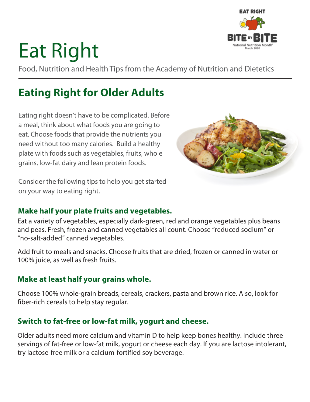 Eating Right for Older Adults