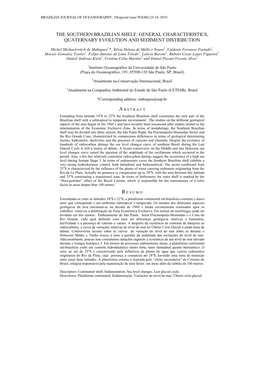 The Southern Brazilian Shelf: General Characteristics, Quaternary Evolution and Sediment Distribution