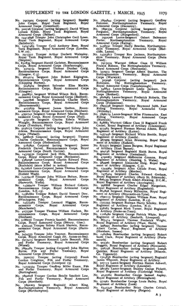 SUPPLEMENT to the LONDON GAZETTE, I MARCH, 1945 1179