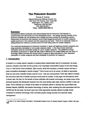 The Plutonium Breeder Thomas B