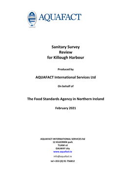 Killough Harbour Sanitary Survey Review