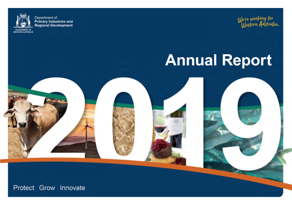 Department of Primary Industries and Regional Development Annual Report 2019 Page I Statement of Compliance