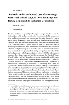 And Unauthorized Uses of Scientology: Werner Erhard and Est, Ken Dyers and Kenja, and Harvey Jackins and Re-Evaluation Counselling