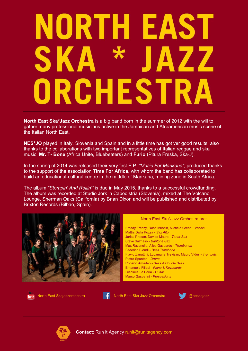 North East Ska*Jazz Orchestra Is a Big Band Born in the Summer of 2012