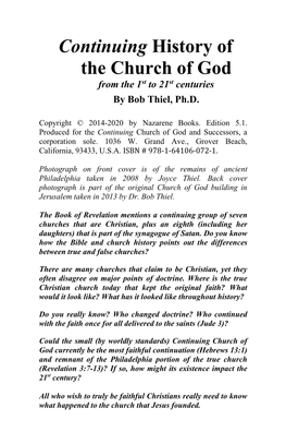 Continuing History of the Church of God from the 1St to 21St Centuries